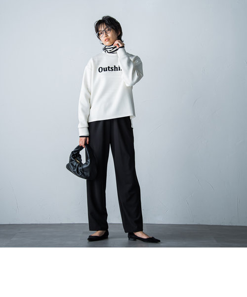 【socolla】パイル刺繍ロゴスウェット≪洗濯機で洗える≫