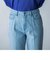 【socolla】センタープレスフレアデニムパンツ≪洗濯機で洗える≫