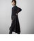 スウェードライク布帛ドッキングニットワンピース≪手洗い可能≫