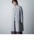 ウールライクメルトンジャージノーカラーコート