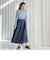 【socolla】タックプリーツドッキングスカート≪手洗い可能≫