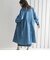 【socolla】ロングブルゾンデニムコート≪手洗い可能≫