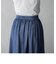【WEB限定カラーあり】シャンブレー異素材ドッキングスカート≪セットアップ対応≫