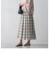 チェック＆ストライプリバーシブルスカート≪洗濯機で洗える≫