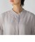 袖ラッフルバンドカラーシャツ≪手洗い可能≫