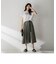 撥水ウエストタックフレスカート≪WEBカラーあり/手洗い可能≫