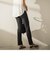 【叶えるパンツ2023AW】AVAフロントスリットスリムパンツ≪洗濯機で洗える≫