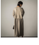 ニットレイヤード風ストライプワンピース≪手洗い可能≫