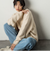 ヤクライクワイドクルーネックニットプルオーバー≪手洗い可能≫