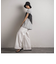 WATER　REPELLENTサイドラインワイドパンツ≪手洗い可能≫