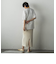 配色リブタイトニットスカート≪手洗い可能/セットアップ対応≫