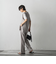 メランジイージーワイドパンツ≪洗濯機で洗える≫