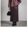 ストレッチレザーライクIラインスカート