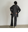 サイドスリットワイドパンツ≪洗濯機で洗える≫