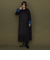 配色袖口フレアワンピース≪洗濯機で洗える≫