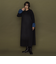 配色袖口フレアワンピース≪洗濯機で洗える≫