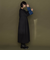 配色袖口フレアワンピース≪洗濯機で洗える≫