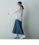 デニムプリーツスカート