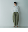 叶えるスカラップ刺繍クロップドシャツ≪手洗い可能≫