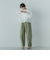 叶えるスカラップ刺繍クロップドシャツ≪手洗い可能≫