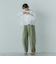 叶えるスカラップ刺繍クロップドシャツ≪手洗い可能≫