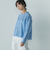 叶えるスカラップ刺繍クロップドシャツ≪手洗い可能≫
