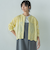 叶えるスカラップ刺繍クロップドシャツ≪手洗い可能≫