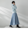 カラーストライプパネルフレアスカート≪洗濯機で洗える≫