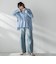 カラーストライプウエストマークオーバーシャツ≪洗濯機で洗える≫