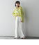 デニムワイドパンツ≪洗濯機で洗える≫