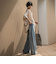 デニムワイドパンツ≪洗濯機で洗える≫