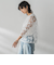 チュールフラワーボリュームブラウス