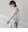 チュールフラワーボリュームブラウス
