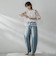 チュールフラワーボリュームブラウス
