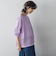 ペーパーブレンドメッシュヘムニットプルオーバー≪手洗い可能≫