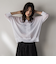 【新色追加】LEVITAシアーVネックドルマンニットプルオーバー≪手洗い可能≫