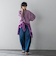 タックワイドスリーブVネックドルマンブラウス≪手洗い可能≫