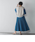 デニムMIXライトプリーツスカート