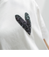 スパンコールハート刺繍Tシャツ≪洗濯機で洗える≫