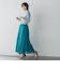 コットンボイル2WAYエアリーギャザースカート≪手洗い可能≫