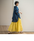 コットンボイル2WAYエアリーギャザースカート≪手洗い可能≫