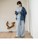 シアーデニムオーバーシャツ≪洗濯機で洗える≫