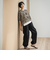 レオパード柄フロントリボンブラウス≪洗濯機で洗える≫