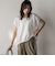 【WEB限定】異素材切替えドロストギャザープルオーバー≪洗濯機で洗える≫