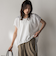 【WEB限定】異素材切替えドロストギャザープルオーバー≪洗濯機で洗える≫