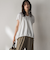 【WEB限定】異素材切替えドロストギャザープルオーバー≪洗濯機で洗える≫