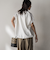 【WEB限定】異素材切替えドロストギャザープルオーバー≪洗濯機で洗える≫