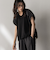 【WEB限定】異素材切替えドロストギャザープルオーバー≪洗濯機で洗える≫