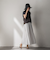 【WEB限定】異素材切替えドロストギャザープルオーバー≪洗濯機で洗える≫