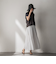 【WEB限定】異素材切替えドロストギャザープルオーバー≪洗濯機で洗える≫